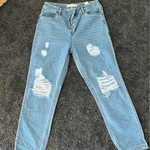 Streetwear Society distressed mom jeans size 9 (0248)